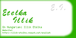 etelka illik business card